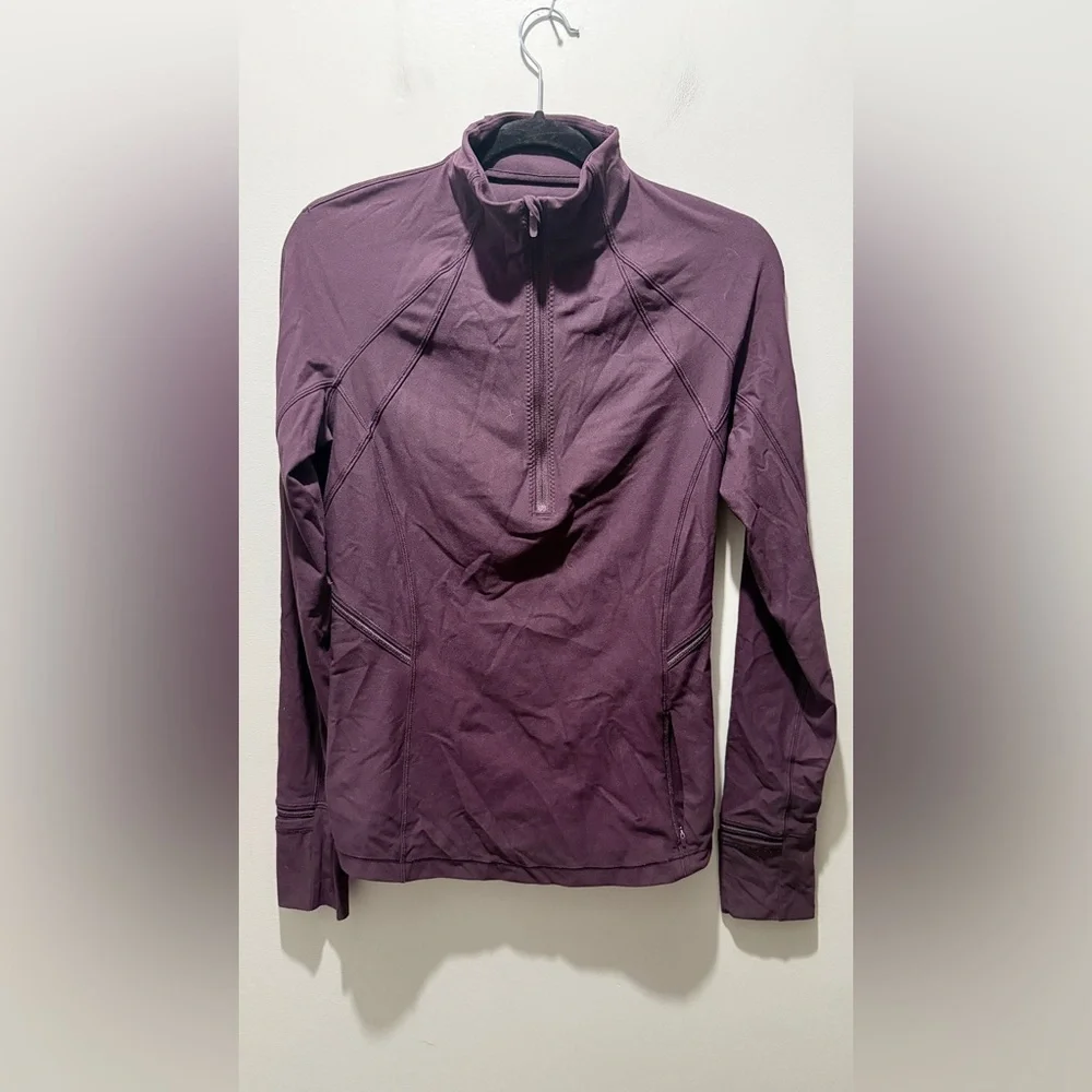 Lululemon Fresh Tracks 1/2 Zip Pullover - Black Cherry - Picture 3 of 6